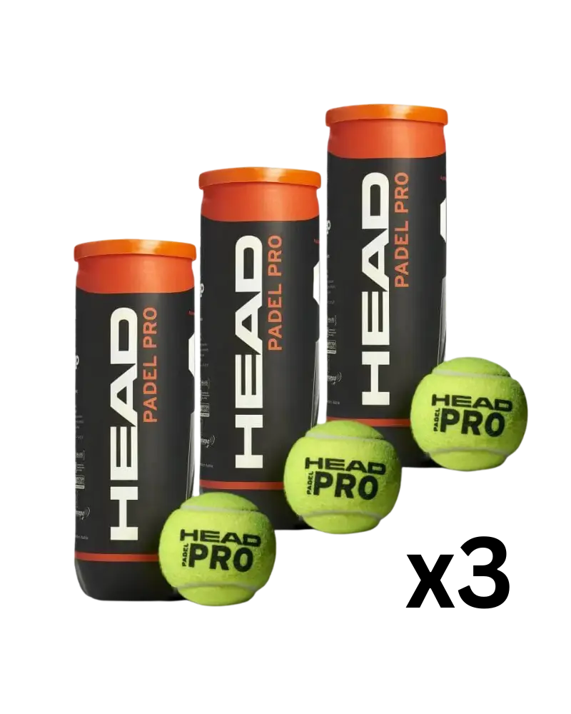 Head Padel Pro - Le pack de 3 tubes