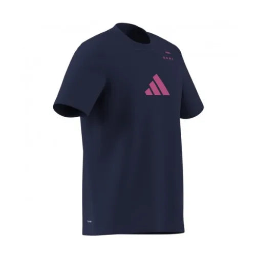 T-Shirt Adidas M PADEL CAT Dark Blue