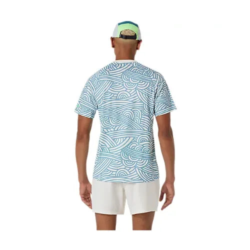 T-shirt Asics ALL OVER PRINT SS TOP Cream