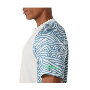 T-shirt Asics ALL OVER PRINT SS TOP Cream