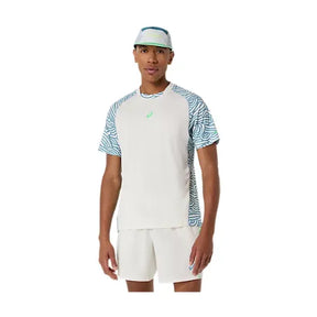 T-shirt Asics ALL OVER PRINT SS TOP Cream